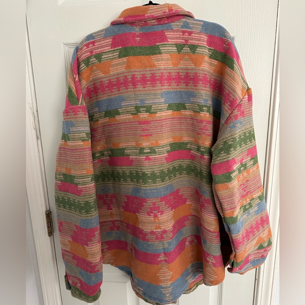 Colorful Aztec Shacket - Picture 2 of 2